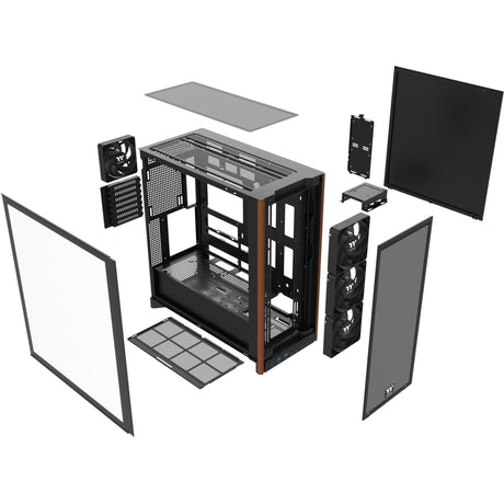 Obudowa Thermaltake S370 WS MIDI Tower (czarna | 2x USB-A | 1x USB-C | szkło hartowane)