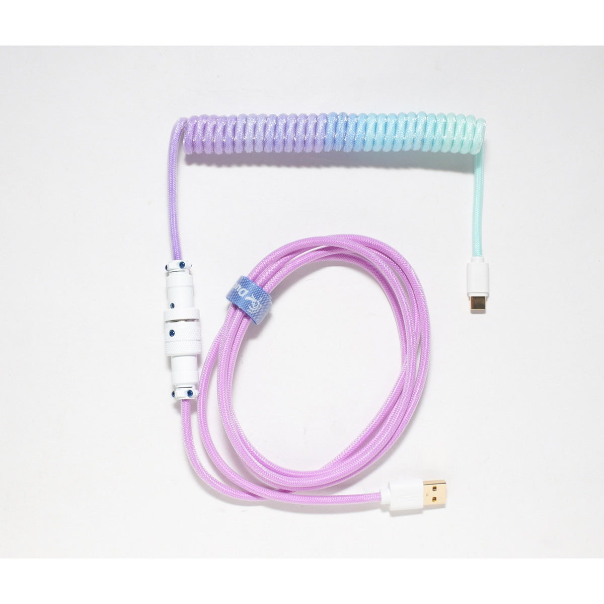 Kabel zwinięty Ducky v2 - kabel lazurowy