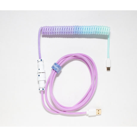 Kabel zwinięty Ducky v2 - kabel lazurowy