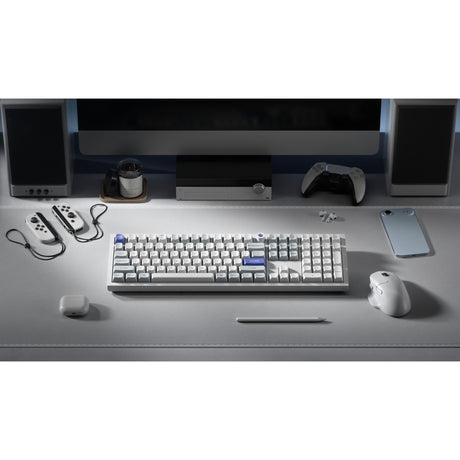 Keychron q6 he 8k klawiatura z przełącznikiem magnetycznym (biała, układ amerykański (qwerty), ultraszybka limonka, 100%, rgb, hot swap, 8k)