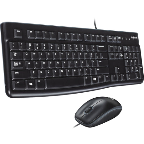 Zestaw stacjonarny Logitech mk120 (czarny, układ UE (qwerty), gumowa kopułka)