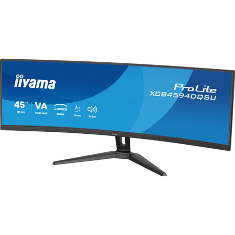 Iiyama Prolite XCB4594DQSU-B1 44,5 zakrzywiony monitor ultrawide (czarny (matowy), HDMI, DisplayPort, USB, audio)
