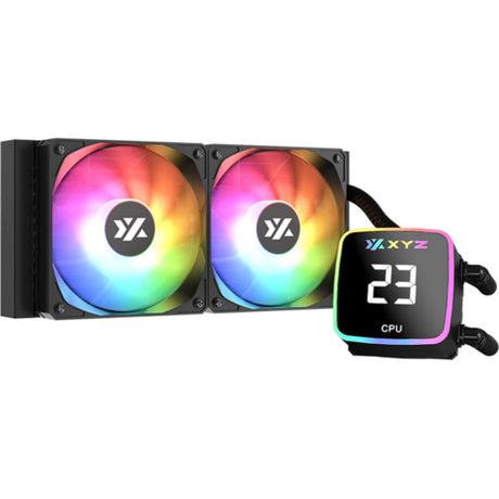 Chłodzenie wodne Xyz pc gear aquapulse aio 240 (czarny, argb, pwm)