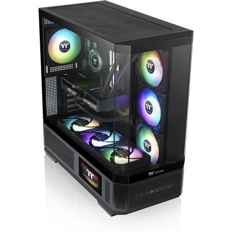 Obudowa Midi Tower Thermaltake View 370 tg argb (czarna | 2x usb-a | 1x usb-c | rgb | szkło hartowane)
