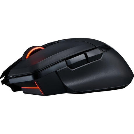 Bezprzewodowa mysz do gier Powercolor Alphyn Am10 (czarny czerwony, 100 - 26000 dpi, 8k, rgb, USB 2.4g Bluetooth 5.2)