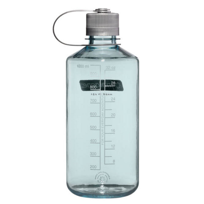 Butelka na wodę Nalgene z wąskimi ustami, 1-litrowa butelka do picia (jasnoniebieska)