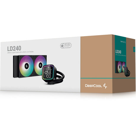 Chłodzenie wodne Deepcool LD240 (czarne, 4-pinowe złącze wentylatora PWM)
