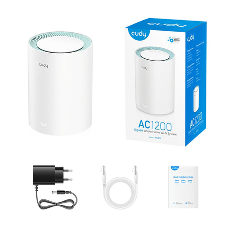 Cudy ac1200 gigabitowy system Wi-Fi mesh (1 szt.) router mesh (biały)