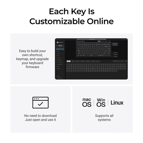 Keychron k3 ultra 8k wireless custom mechanical keyboard (zwart, us lay-out (qwerty), milk pom brown, 75%, rgb leds, lsa double-shot pbt, usb-c | 2.4 ghz | bluetooth 5.2)