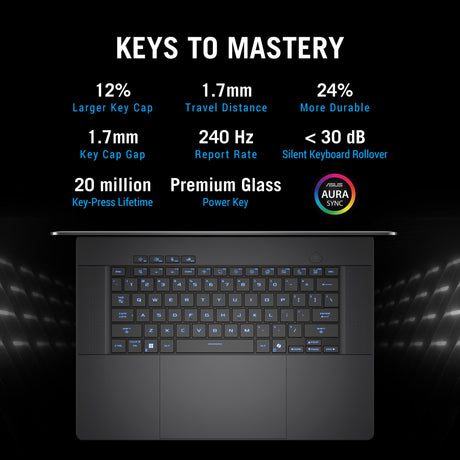 Asus rog zephyrus g16 gu605cm-qr026w 16 gaming laptop (donkergrijs | ultra 9 285h | rtx 5060 | 16 gb | 1 tb ssd)