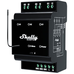 Przełącznik Shelly Qubino Wave Pro 3 (czarny, z-wave s800)