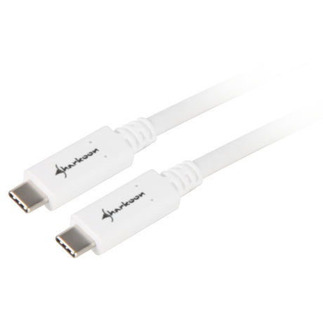 Kabel Sharkoon USB-C 3.2 > USB-C (biały, 0,5 m)