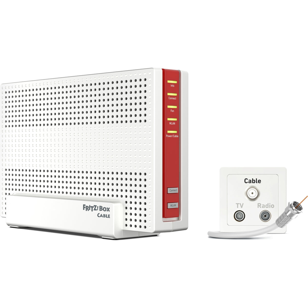 Fritz! międzynarodowy router kablowy box 6690 (biały czerwony)