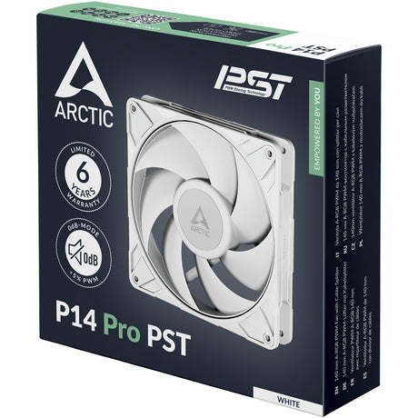 Wentylator do obudowy Arctic P14 Pro pst RGB (biały, 140 x 140 x 27 mm, pwm)