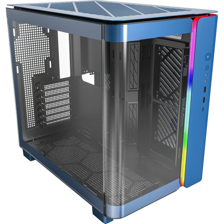 Obudowa midi tower Montech King 95 (niebieska | 2x USB-A | 1x USB-C | RGB | szkło hartowane)