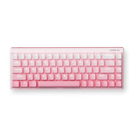 Klawiatura do gier Mchose ace 68 Air Hall Effect z przełącznikiem magnetycznym (biała, układ amerykański (qwerty), kailh Magnetic God, 65%, rgb, hot swap, nasadki klawiszy pbt, USB-C, czujnik efektu Halla)