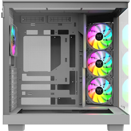 Obudowa Thermaltake View 380 XL WS ARGB MIDI Tower (biały kolor drewna | 2x USB-A | 1x USB-C | RGB | szkło hartowane)