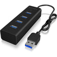 Icy box ib-hub1409-u3 4-portowy koncentrator USB (czarny)