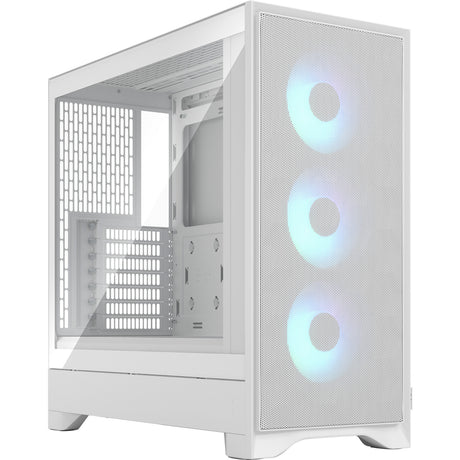 Obudowa midi tower Fractal design pop 2 air rgb (biała | 1x usb-a | 1x usb-c | rgb | szkło hartowane)