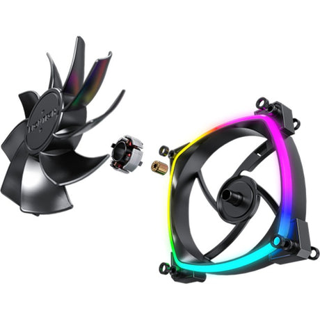 Wentylator obudowy Montech rx120 pwm rgb (czarny, 120 x 25 x 120 mm, 3-pin argb)