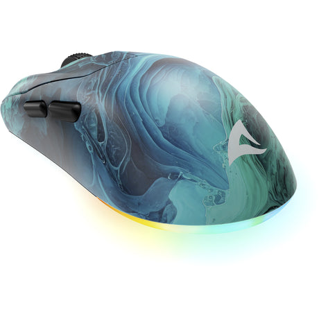 Mysz do gier Sharkoon sgm25w (turkusowy niebieski, 12 000 dpi, diody LED rgb)