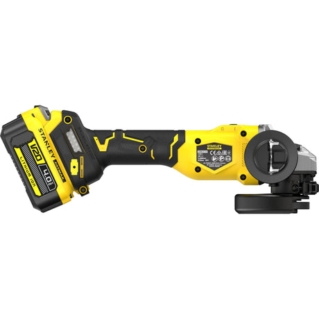 Szlifierka kątowa Stanley Fatmax v20 18 V 125 mm (czarno-żółta, akumulator i ładowarka w zestawie, z walizką)