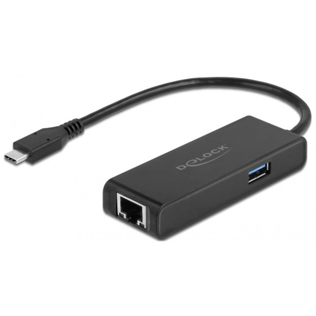 Delock Adapter USB-C do 2.5 Gigabit LAN z żeńskim złączem USB-A (czarny)