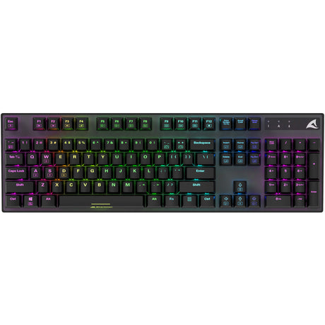 Mechaniczna klawiatura do gier Sharkoon Skiller sgk20 rgb (czarna, układ amerykański (qwerty), huano brązowy, 100%, rgb)