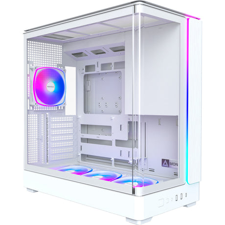 Obudowa midi tower Montech king 45 pro (biała | 2x USB-A | 1x USB-C | RGB | okienko)
