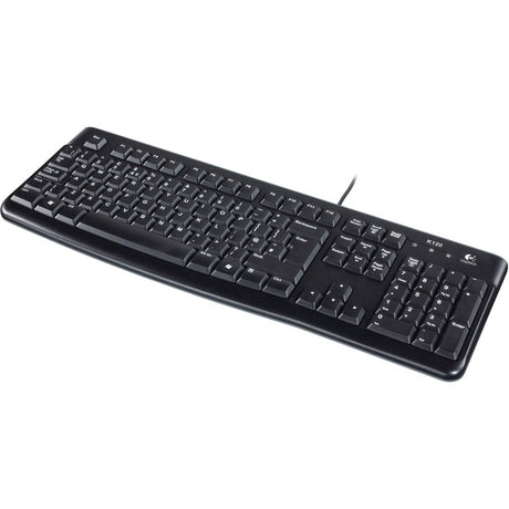 Klawiatura Logitech K120 dla biznesu (układ amerykański-międzynarodowy (qwerty), gumowa kopułka)