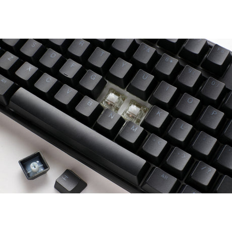 Klawiatura mechaniczna Ducky one 3 classic tkl rgb (czarna, układ amerykański (qwerty), wiśnia mx cicha czerwona, 80% (tkl), diody rgb, double-shot pbt, hot-swap, mechanika szarlatanu)