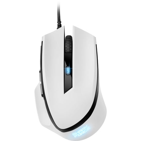 Mysz do gier Sharkoon shark force ii (biała, 400 - 4200 dpi, wielokolorowe diody LED)