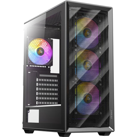 Obudowa midi tower Antec ax85 argb (czarna | 2x usb-a | szkło hartowane)