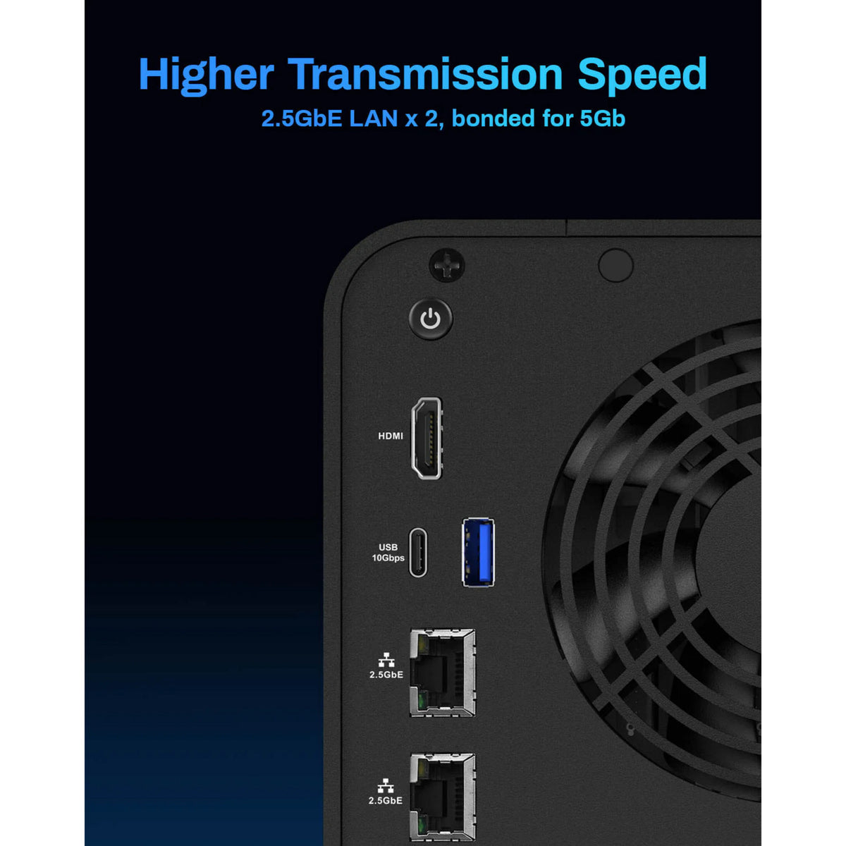 Terramaster F6-424 NAS (czarny, 2x 2,5 GBE, HDMI, USB)