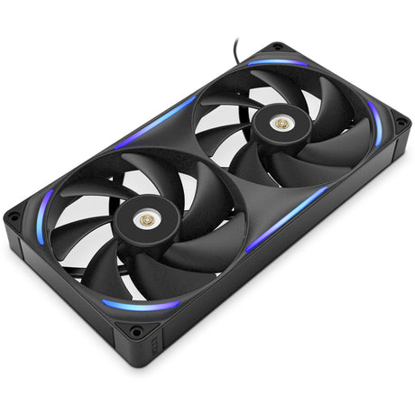 Wentylator wydajności Nzxt F280x RGB (czarny, 2 sztuki, 280 x 140 x 30 mm, pwm)