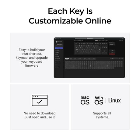 Keychron k8 ultra 8k wireless custom mechanical keyboard (zwart, us lay-out (qwerty), apex banana, 80% (tkl), rgb leds, osa double-shot pbt, usb-c | 2.4 ghz | bluetooth 5.2)