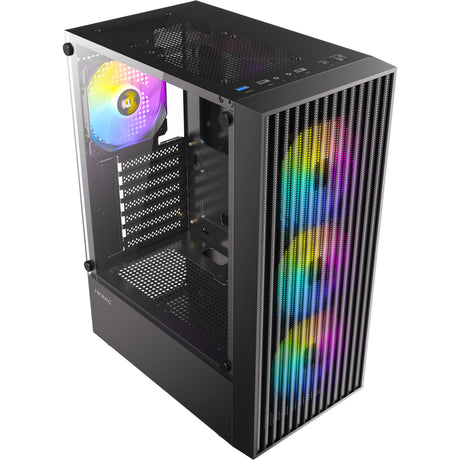 Obudowa midi tower Antec ax27 rgb Elite (czarna | 3x usb-a | szkło hartowane)