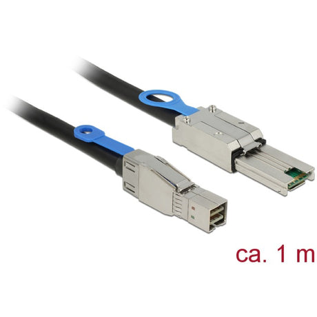Delock mini SAS HD SFF-8644 > adapter mini SAS SFF-8088 (czarny, 1 metr)