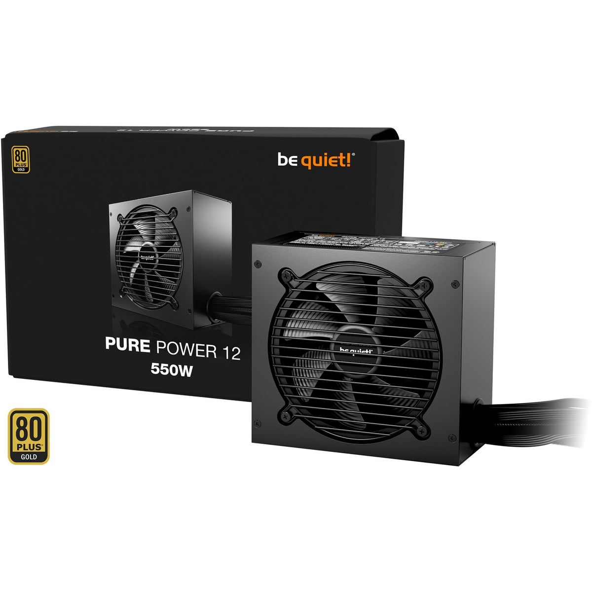 Bądź cicho! Zasilacz Pure Power 12 550 W (czarny, 2x pcie)