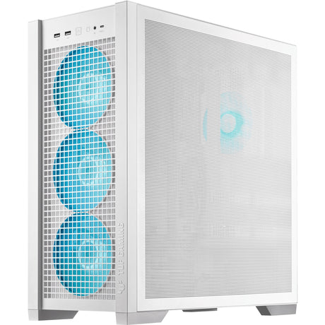Obudowa midi tower Asus tuf gaming gt302 argb (biała | 2x usb-a | 1x usb-c | rgb | szkło hartowane)