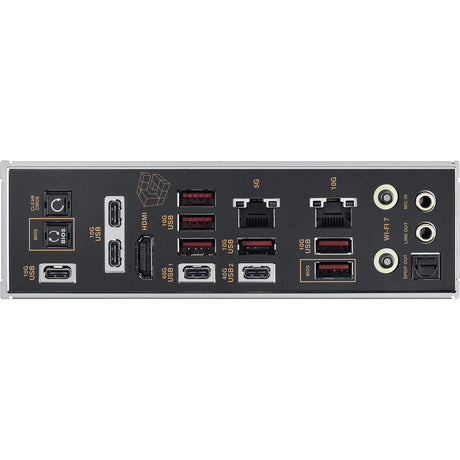 Asus rog crosshair 2006 socket am5 moederbord (zwart brons, raid, 5 gb-lan, 10 gb-lan, wi-fi 7, bt, sound, atx)