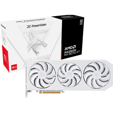 Karta graficzna Powercolor Radeon RX 9070 XT Hellhound Spectral White 16 GB GDDR6 (biała, RDNA4, GDDR6, 3x Display Port, 1x HDMI)