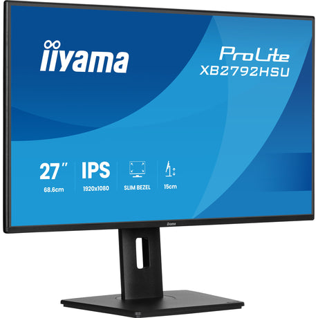 Monitor Iiyama prolite xb2792hsu-b1 27 (czarny (matowy), HDMI, display port, 2x USB-A, USB-B, 120 Hz)