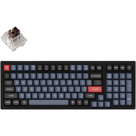Klawiatura mechaniczna Keychron k4 pro-h3 rgb (czarna, układ us (qwerty), k pro brown, 96%, diody rgb, hot swap, double-shot pbt, bluetooth 5.1)