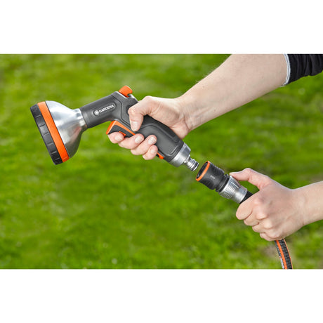 Gardena premium stoper wodny 13 mm (1 2 ) – 15 mm (5 8 ) złącze węża (szary srebrny, 18253-20)