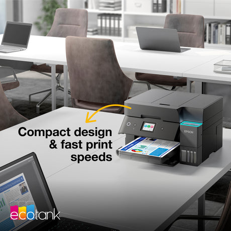 Uniwersalna drukarka atramentowa Epson ecotank et-4950 (czarna, faks, skanowanie, kopiowanie, WiFi, w tym atrament do 3 lat)