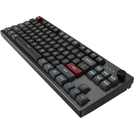 Klawiatura mechaniczna Montech mkey dark tkl rgb (czarna, układ amerykański (qwerty), gateron g pro żółty, 80% (tkl), możliwość wymiany podczas pracy, rgb, pbt)