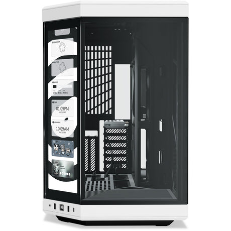 Hyte y70 touch nieskończona obudowa midi tower (biały czarny | 2x USB-A | 1x USB-C | szkło hartowane)