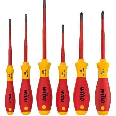 Zestaw wkrętaków Wiha Soft Finish Electric Slimfix (czerwony żółty, 6 sztuk)