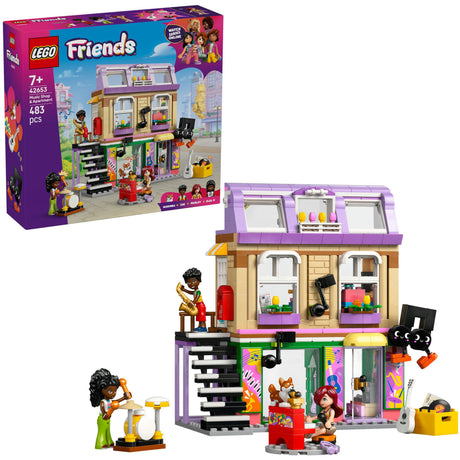 Zestaw Lego Friends Sklep muzyczny i zestaw do budowania mieszkania dla dzieci - 42653